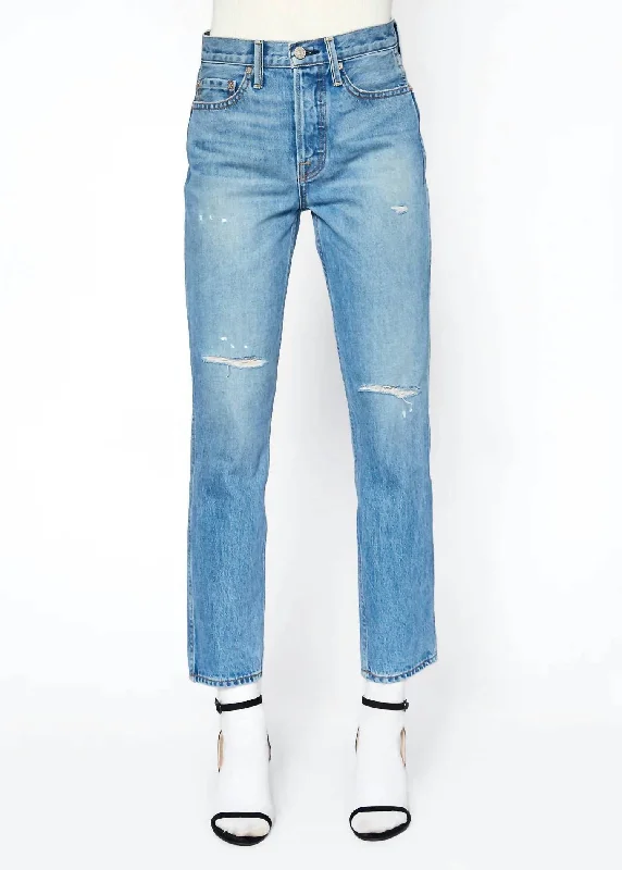 Claude High Rise Straight Crop Pant In Georgia