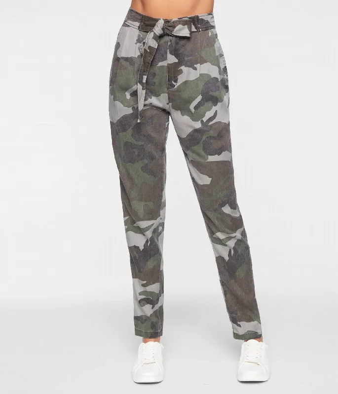 Sash Belt Pant In Camo