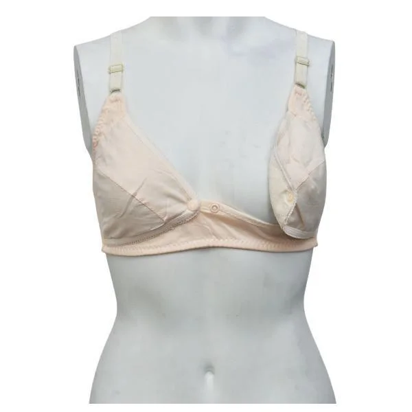 Buttoned Cups Non Padded Nursing Bra