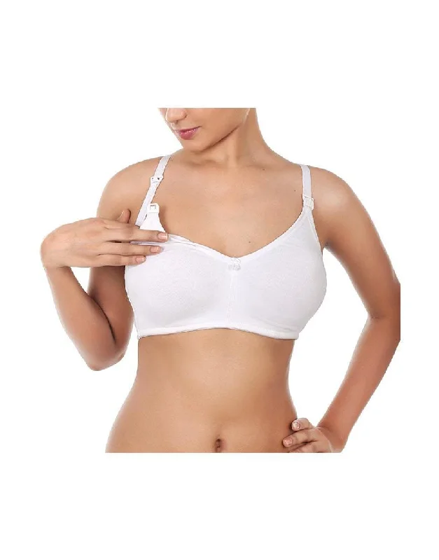 Double layered Nursing Bra-White