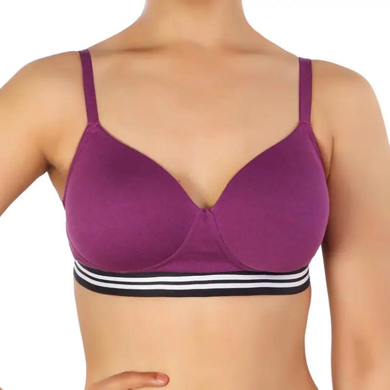 T Shirt Bra Light Padded Non Wired Elastic Waist Band