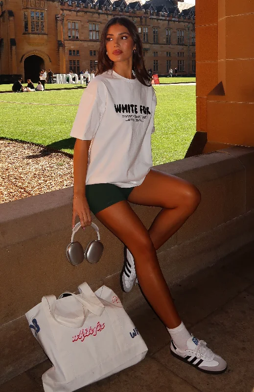 Looking For More Oversized Tee White