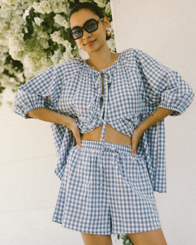 Matilda Shorts | Blue Gingham