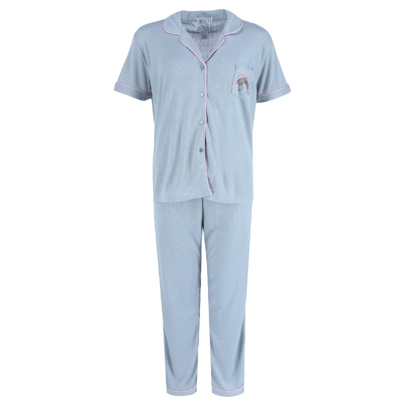 Women's Pointelle Notch Collar Pajama Set