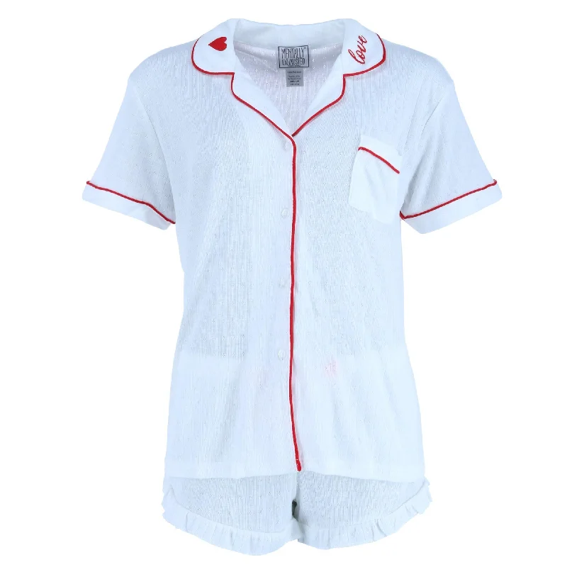 Women's Pointelle Short Sleeve Pajama Set